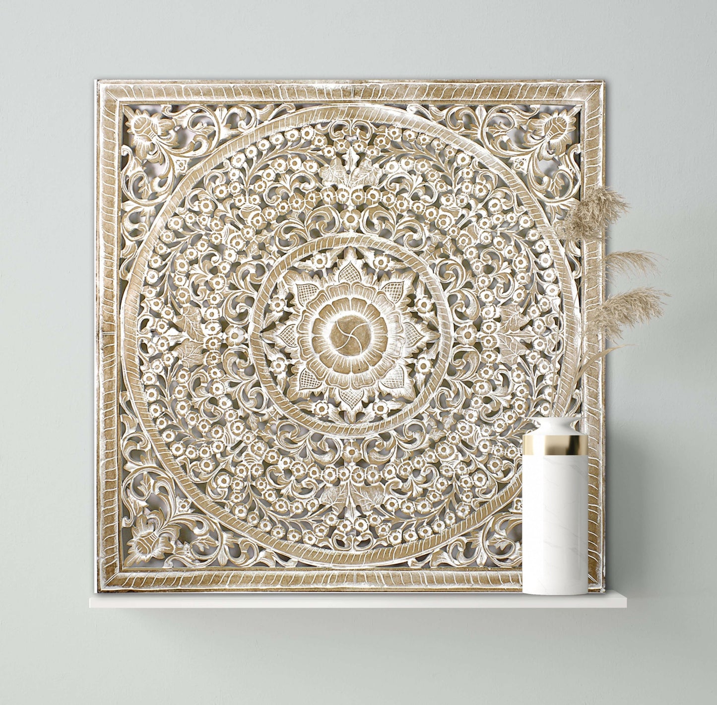Custom Decorative Panel "Peony" - Antic Wash - 200 x 110cm