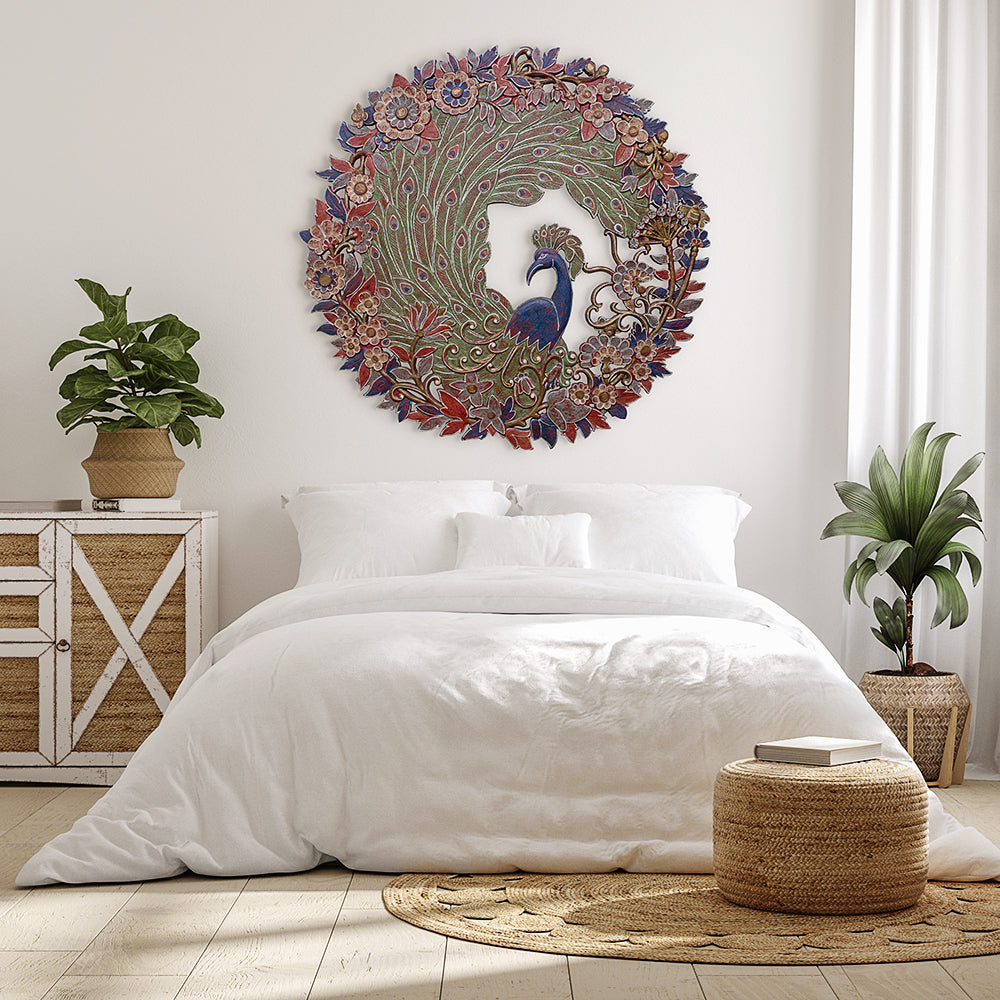 Custom Carved Decorative Panel "Cendrawasih" - 120cm