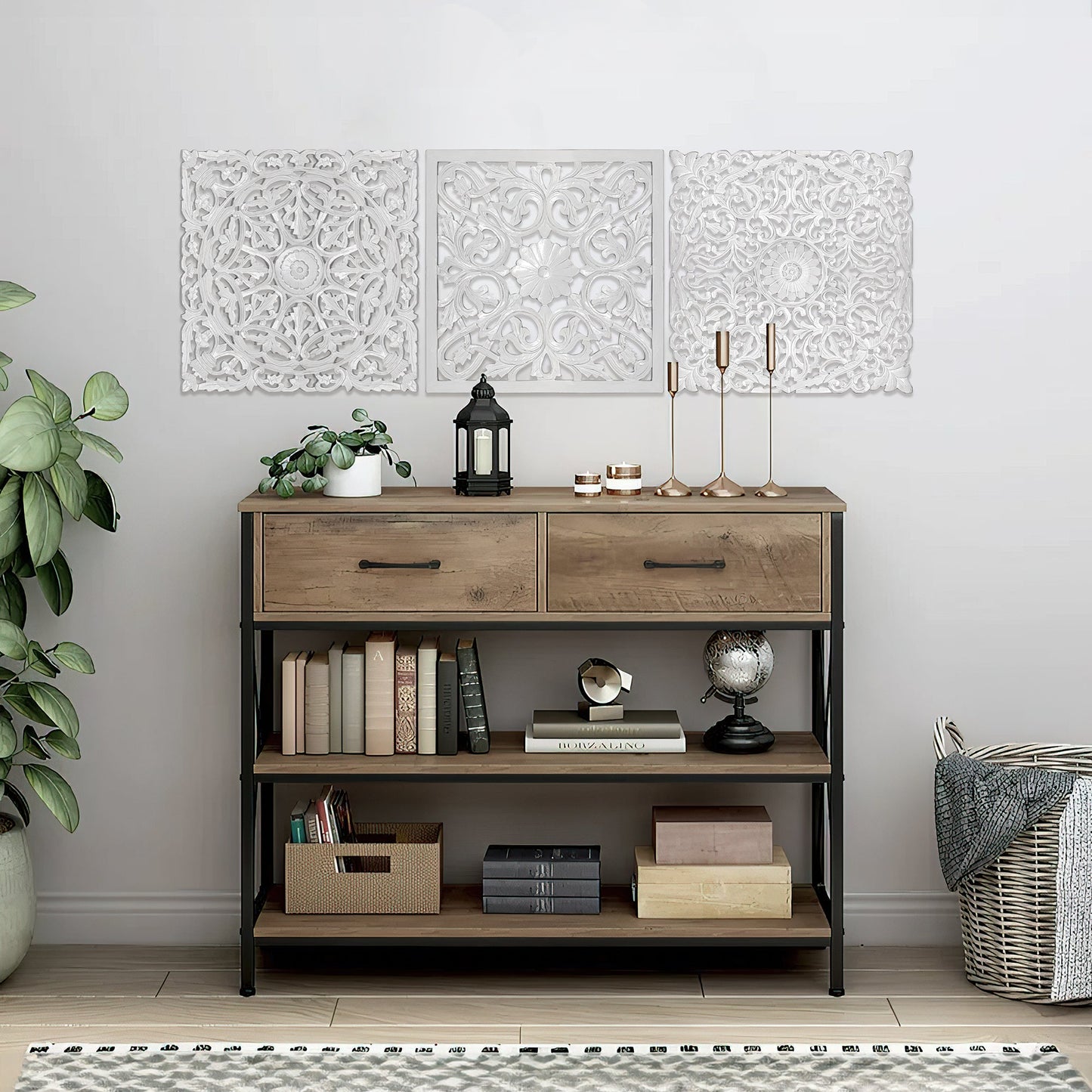 Set of 3 Decorative Panels "Pererenan"