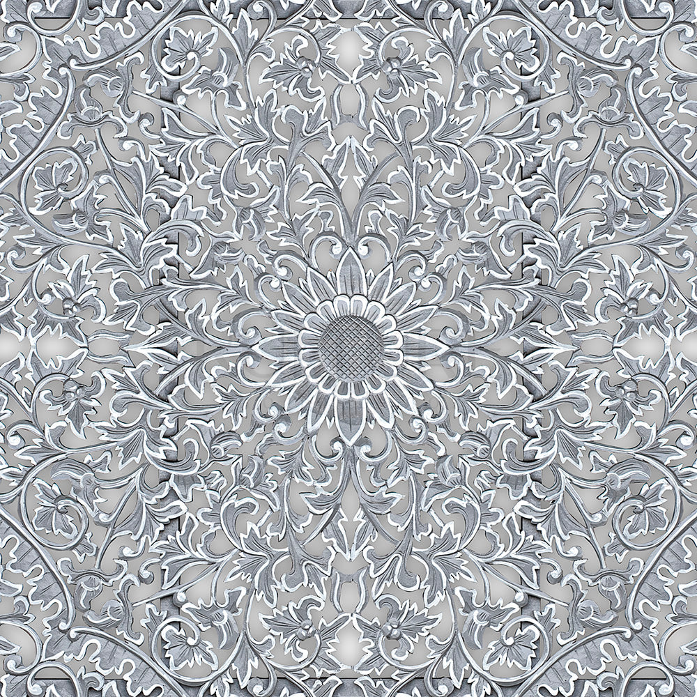 bed headboard suksema grey white wash bali design hand carved hand made home decorative house furniture wood material