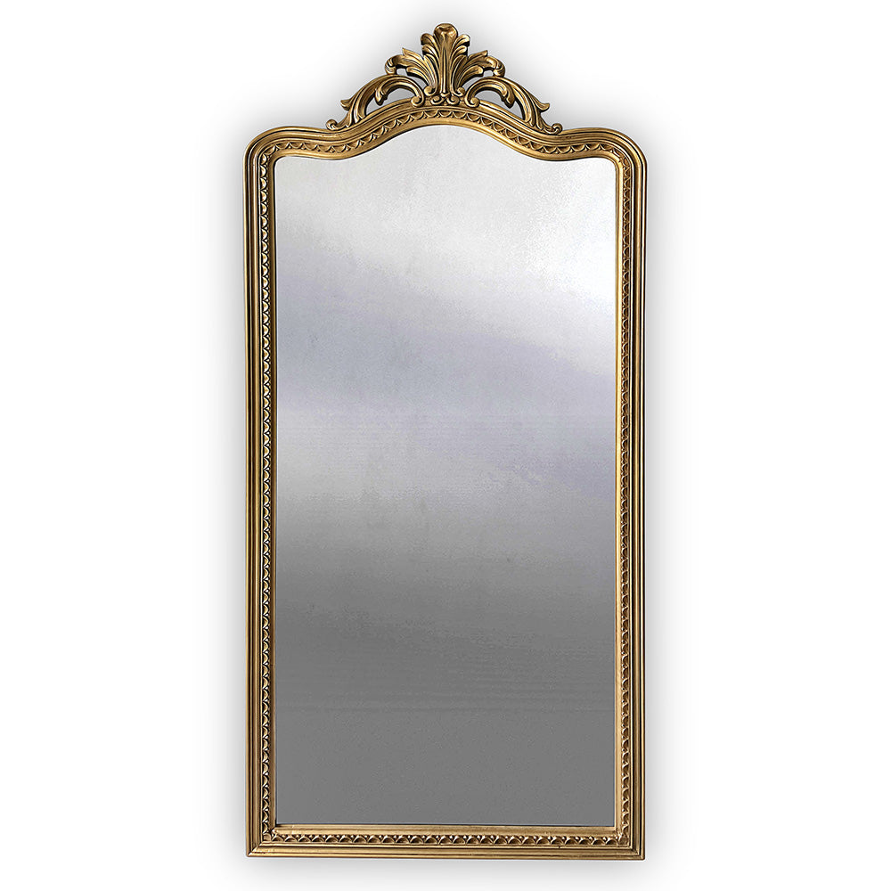 Hand Carved Mirror "Suksema" Antique Gold - 200 cm
