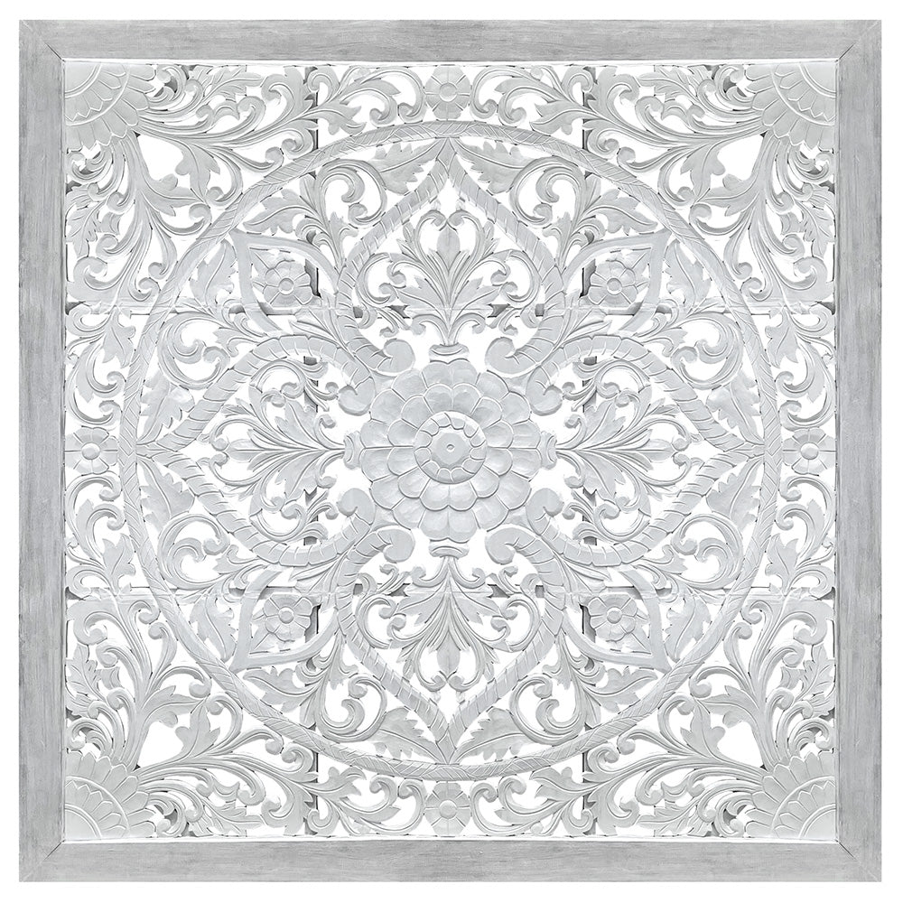 Carved Bed Headboard "Teratai"