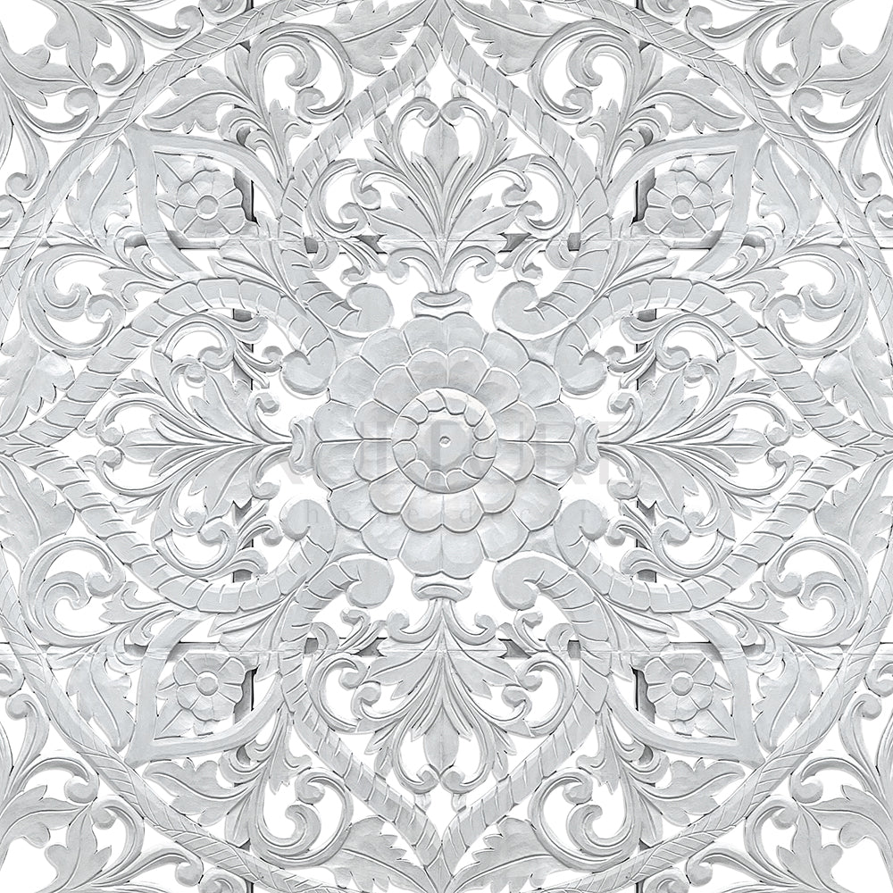 decorative panel teratai white wash home deco bali design hand carved hand made furniture interior wood material