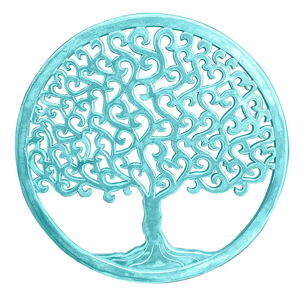 Decorative Mandala  "Tree of Life" - Green wash - 80 cm