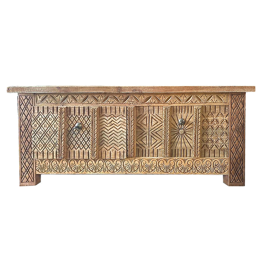 wooden carved media console table morocco natural wash bali design hand carved hand made decorative house furniture wood material decorative wall panels decorative wood panels decorative panel board