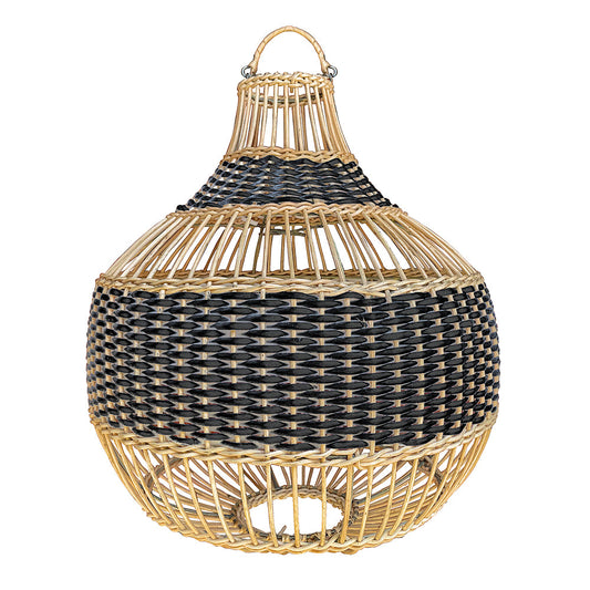 Rattan Pendant Lamp Shades "Dewani Black"