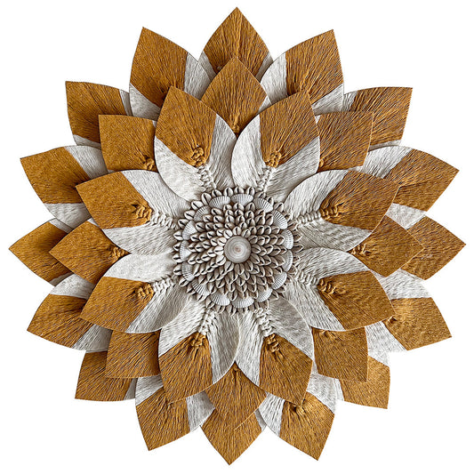 Mandala flower wall decor 'Kasih' - Mustard Yellow