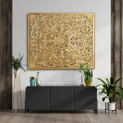 Decorative Panel "Sedap Malam" - 160 x 140cm - Gold