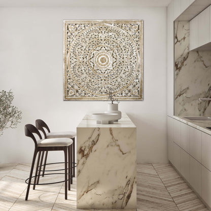 Custom Decorative Panel "Peony" - Antic Wash - 200 x 110cm