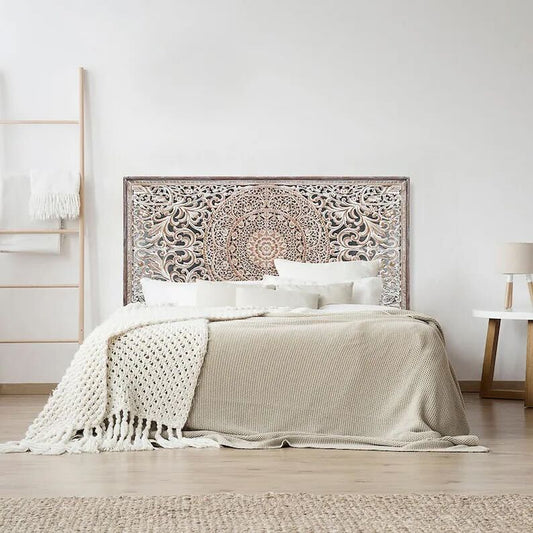 Half King Size Mandala Bed Headboard Manusa