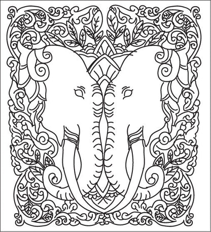 CUST Decorative Panel "Two Elephants"