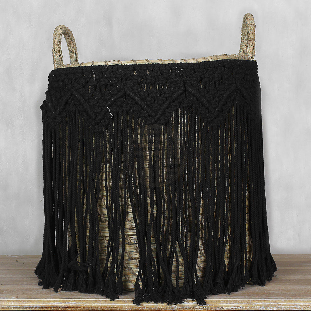 Basket 'Macrame'- Black