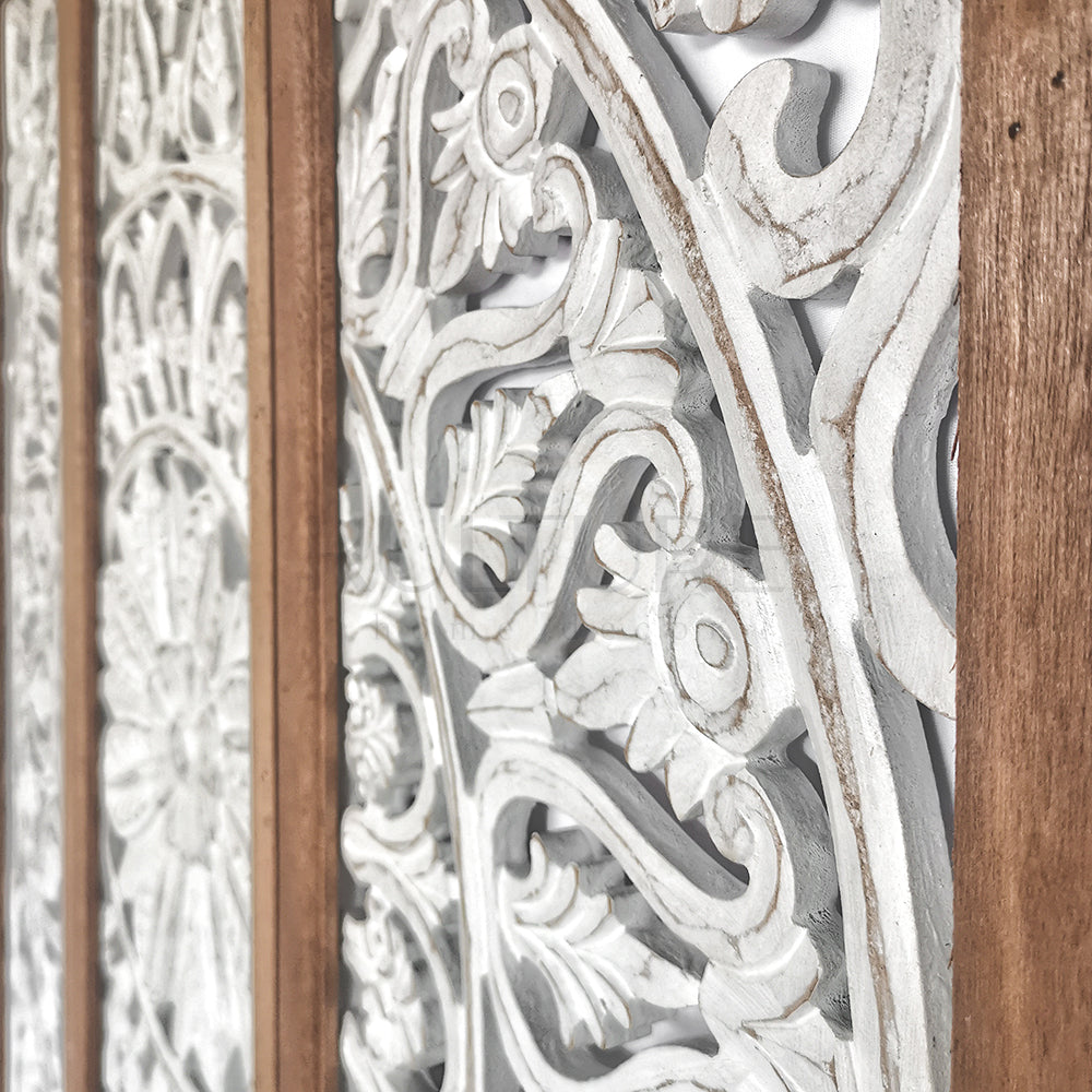 decorative panel galungan white wash bali design hand carved hand made home decorative house furniture wood material