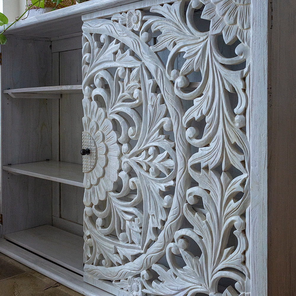 wooden carved sideboard table calyta white wash bali design hand carved hand made decorative house furniture wood material decorative wall panels decorative wood panels decorative panel board