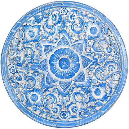 decorative panel mandala air blue wash bali design hand carved hand made decorative house furniture wood material decorative wall panels decorative wood panels decorative panel board balinese wall art