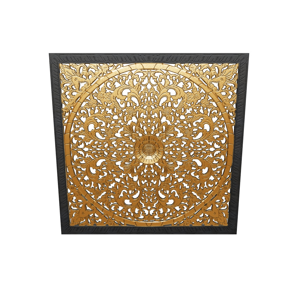 decorative panel lily gold wash bali design hand carved hand made decorative house furniture wood material decorative wall panels decorative wood panels decorative panel board