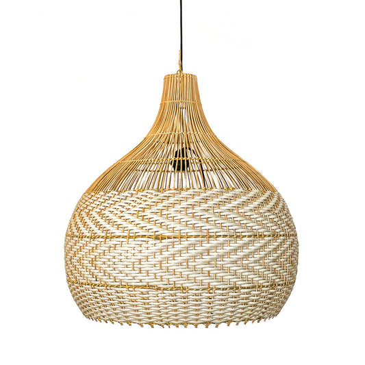 rattan pendant hang lamp shades medewi white bali design hand carved hand made home decorative house furniture wood material