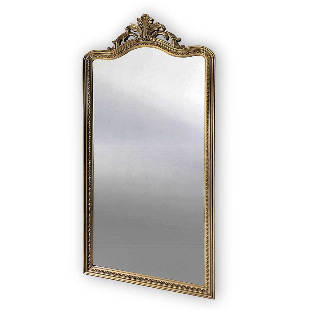 Hand Carved Mirror "Suksema" Antique Gold - 200 cm