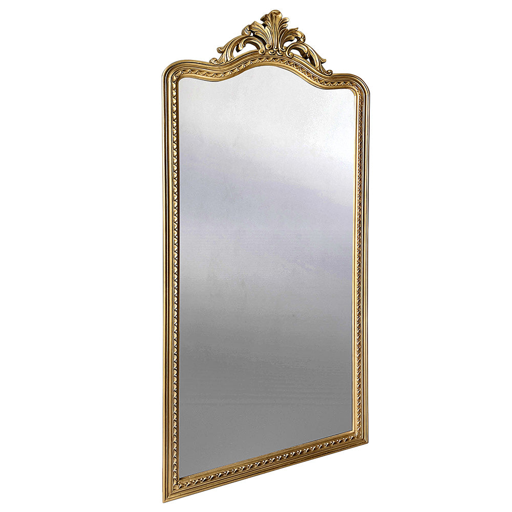 Hand Carved Mirror "Suksema" Antique Gold - 200 cm