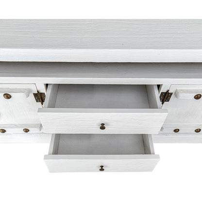 Wooden Media Console "Inggrid" - White Wash