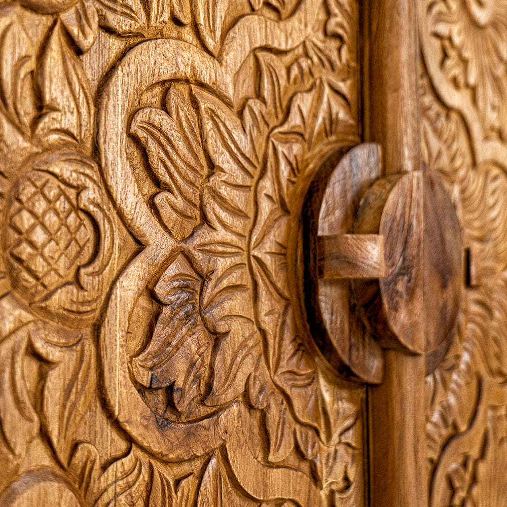 Wooden Carved Console Table "Kamelia" - 170 cm