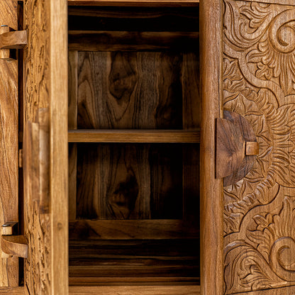 Wooden Carved Console Table "Kamelia" - 170 cm