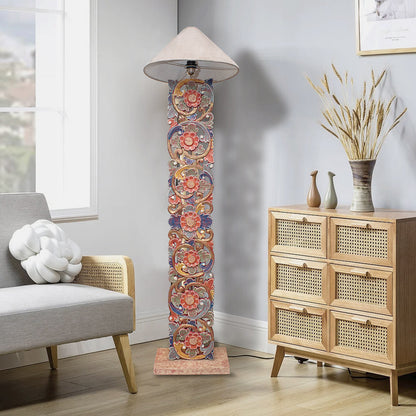 carved floor lamp citta multicolor wash bali design hand carved hand made decorative house furniture wood material decorative wall panels decorative wood panels decorative panel board balinese wall art